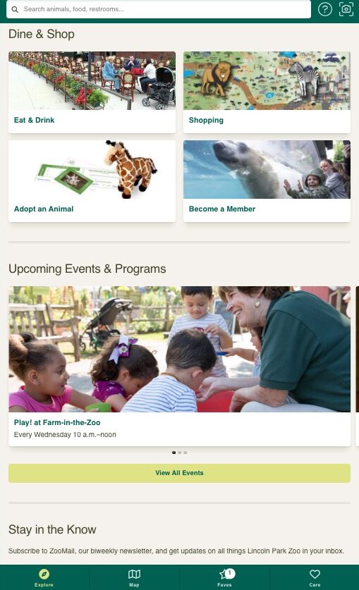 zoo app screenshot